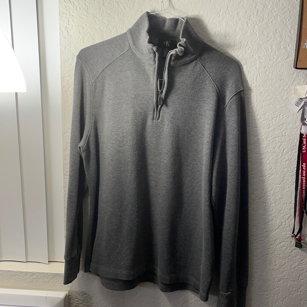 Calvin Klein - Grey Quarter Zip sweater